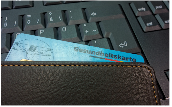 Krankenkassenkarte mit Tastatur