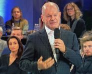 Kanzler Scholz in Mannheim im Nov 2023