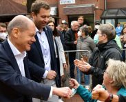 Olaf Scholz Wahlkampf in Münster-klein